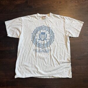 Vintage FBI Academy T Shirt Grey Oneita Power T XL
